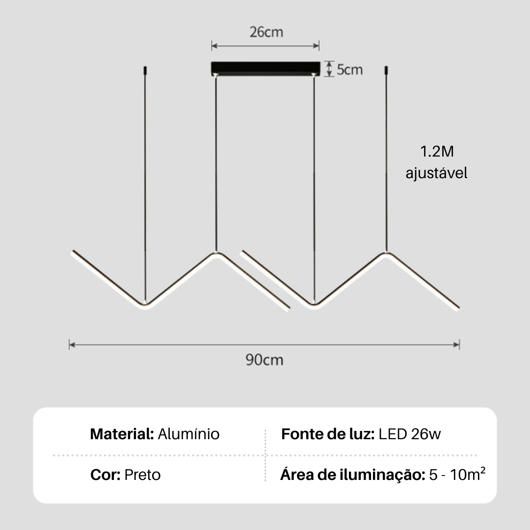 Pendente Minimalista LED - Veneto